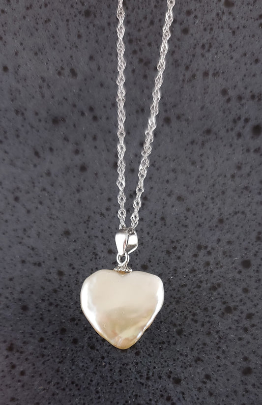 Flirty Heart Pearl Pendant