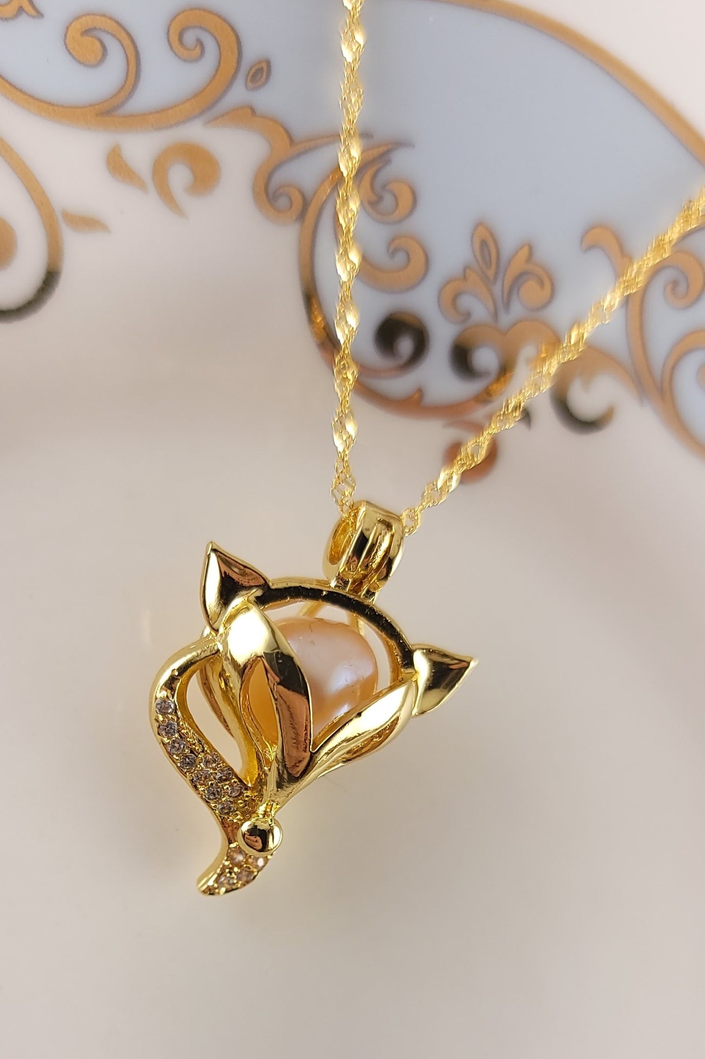Adorable Sugar Glider Pearl Locket
