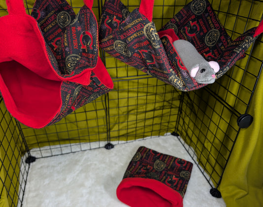 Gryffindor-Themed 3-Piece Cage Set