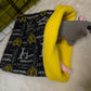 Hufflepuff-Themed Cozy 3-Piece cage set for Rats, Ferrets & More