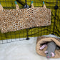 Leopard Print 3-Piece Cage Set for Small Mammals