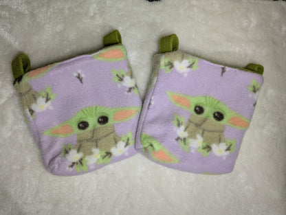 Cozy hanging sleep pouches
