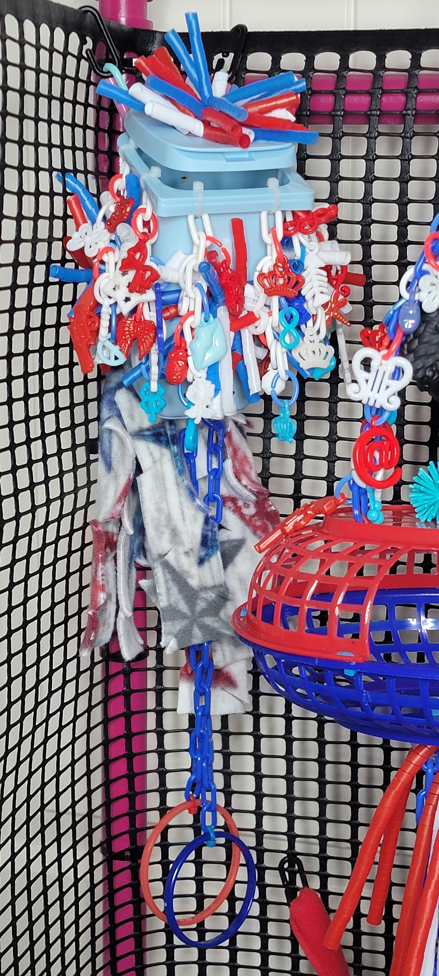 Hamilton-inspired cage set with toys