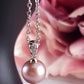 Lustrous Pinkish Lavender Pearl and CZ Pendant