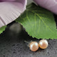 Classic Champagne Pearl Stud Earrings