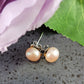Classic Champagne Pearl Stud Earrings