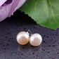Classic Off-White Pearl Stud Earrings