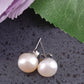 Classic Off-White Pearl Stud Earrings