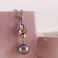 Flattering Rose Gold Flower Pearl Pendant