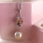 Flattering Rose Gold Flower Pearl Pendant