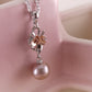 Flattering Rose Gold Flower Pearl Pendant